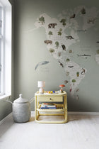 R18441 Animal World Mint Wonder World Mural by Rebel Walls