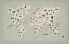 R18441 Animal World Mint Wonder World Mural by Rebel Walls