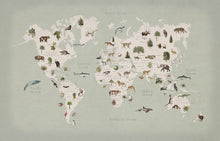 R18441 Animal World Mint Wonder World Mural by Rebel Walls