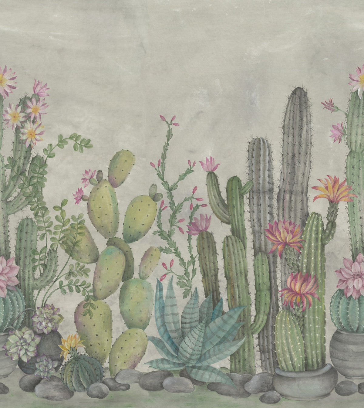R18451 Playfull Cactus Summer Wonder World Mural by Rebel Walls