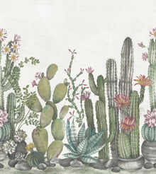 R18452 Playfull Cactus Ivory Wonder World Mural by Rebel Walls
