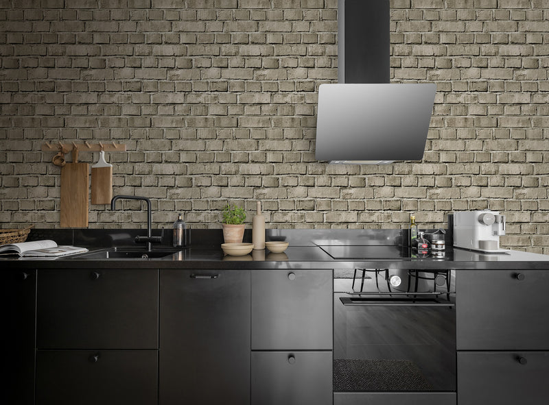 R18512 Bricks Sand Pops Wallpaper by Rebel Walls