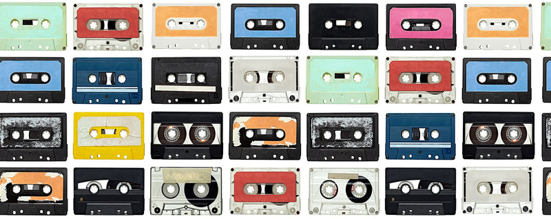 R18517 Casette Tape Piccadilly Circus Pops Wallpaper by Rebel Walls