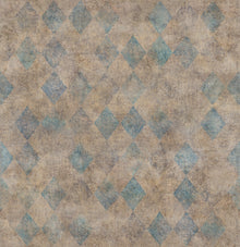 R18518 Small Patinated Diamonds Turquoise Pops Wallpaper by Rebel Walls