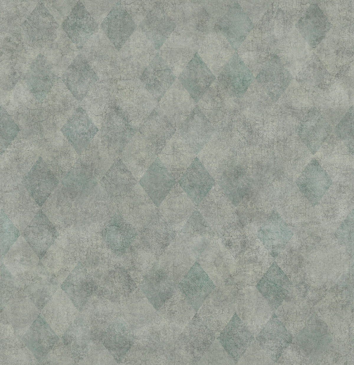 R18521 Small Patinated Diamonds Fancy Green Pops Wallpaper by Rebel Walls