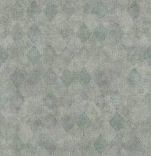 R18521 Small Patinated Diamonds Fancy Green Pops Wallpaper by Rebel Walls