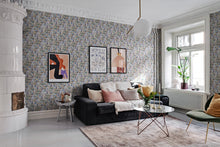 R18522 Tiny House Numbers Colorful Pops Wallpaper by Rebel Walls
