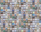 R18522 Tiny House Numbers Colorful Pops Wallpaper by Rebel Walls