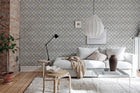R18525 Small Concrete Trellis Harsh Grey Pops Wallpaper by Rebel Walls