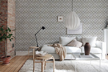 R18525 Small Concrete Trellis Harsh Grey Pops Wallpaper by Rebel Walls