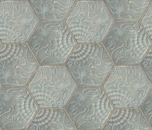 R18526 Hexagon Tiles Jade Pops Wallpaper by Rebel Walls