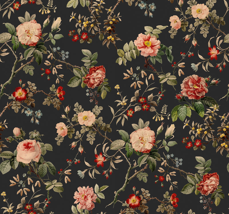 R18528 Thorn Rose Petite Night Light Pops Wallpaper by Rebel Walls