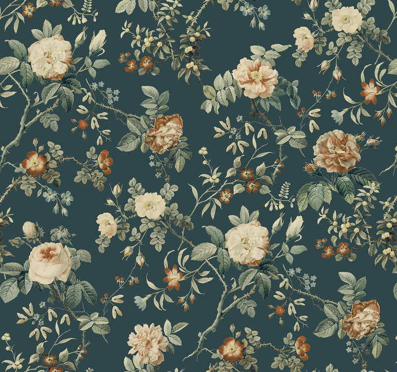 R18529 Thorn Rose Petite Madame Hardy Pops Wallpaper by Rebel Walls