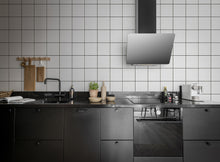 R18536 Square Tiles Clean White Pops Wallpaper by Rebel Walls