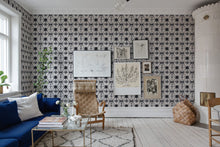 R18540 Tie Dye Kaleidoscope Dark Blue Pops Wallpaper by Rebel Walls