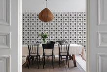 R18540 Tie Dye Kaleidoscope Dark Blue Pops Wallpaper by Rebel Walls