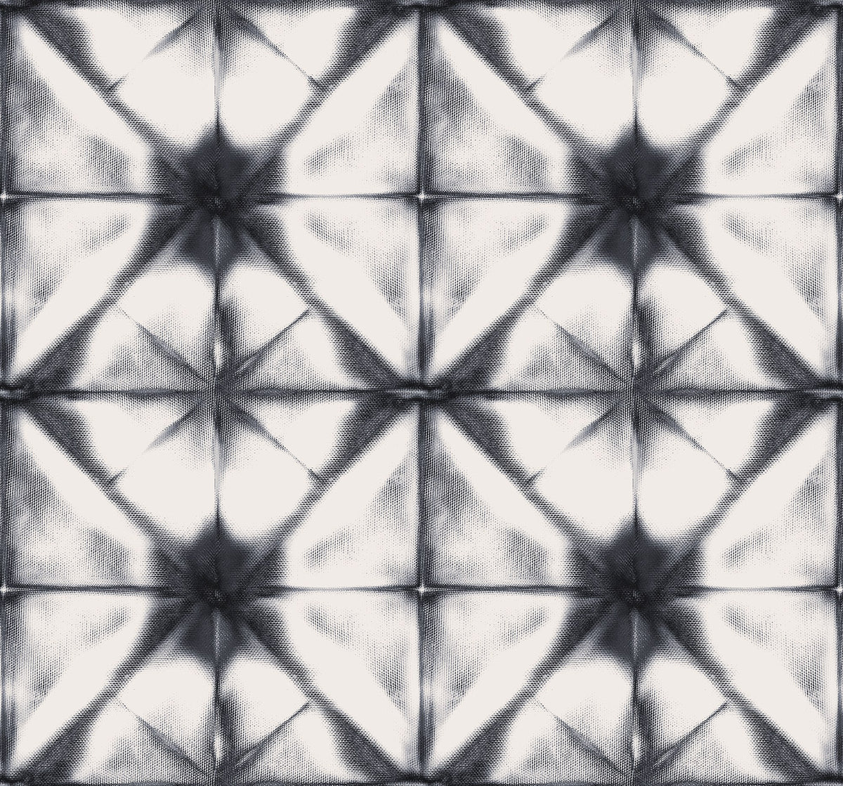 R18540 Tie Dye Kaleidoscope Dark Blue Pops Wallpaper by Rebel Walls