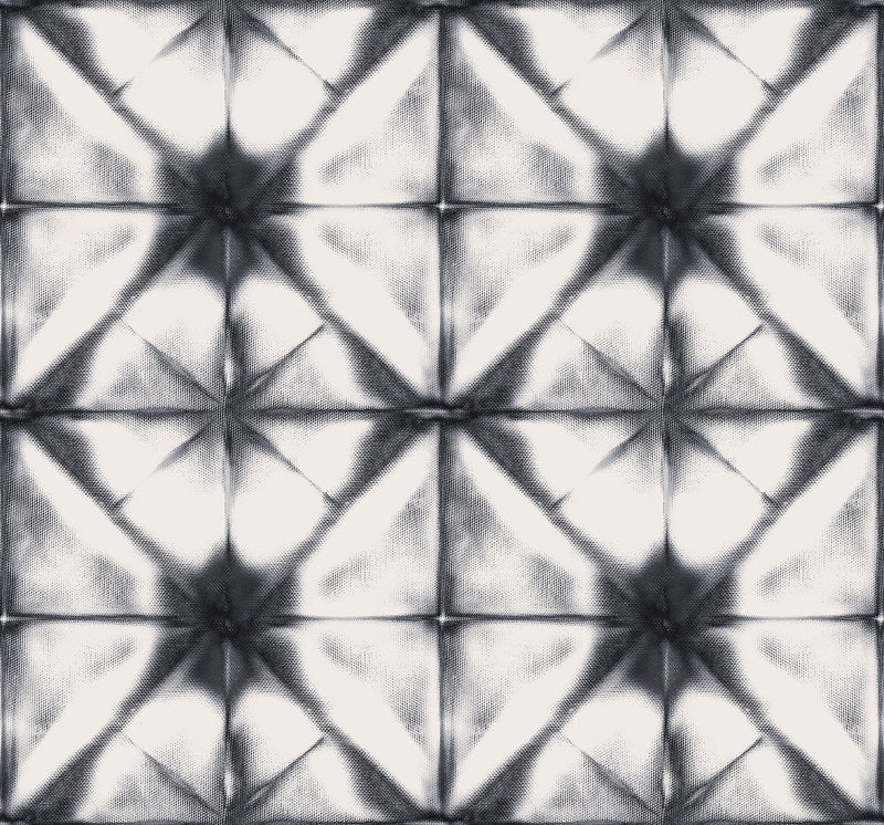 R18540 Tie Dye Kaleidoscope Dark Blue Pops Wallpaper by Rebel Walls