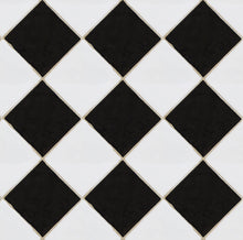 R18551 Checkered Tiles Black & White Pops Wallpaper by Rebel Walls