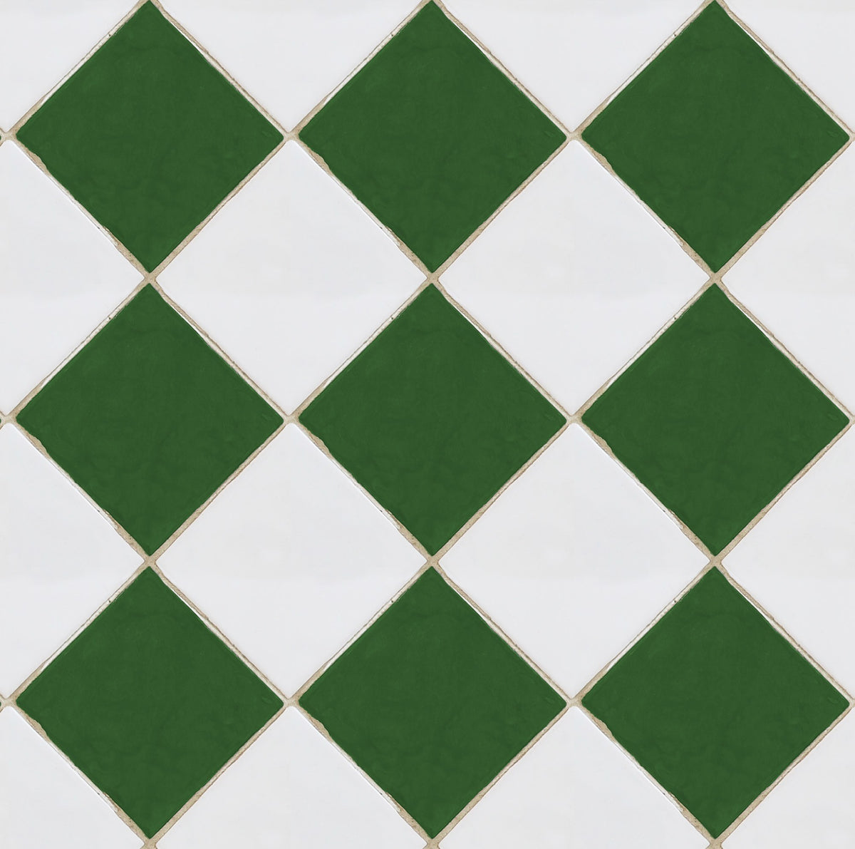 R18552 Checkered Tiles White & Green Pops Wallpaper by Rebel Walls
