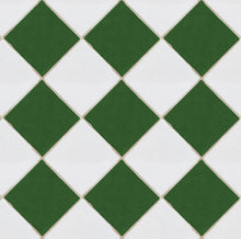 R18552 Checkered Tiles White & Green Pops Wallpaper by Rebel Walls