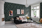 R18553 Petite Peacock Plumage Opal Pops Wallpaper by Rebel Walls