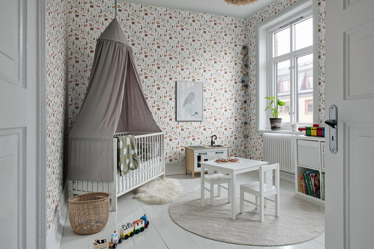 R18556 Camping Trip Mini Nature Pops Wallpaper by Rebel Walls