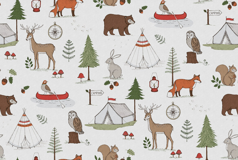 R18556 Camping Trip Mini Nature Pops Wallpaper by Rebel Walls