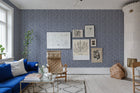 R18557 Marbled Hexagon Tiles Dark Blue Pops Wallpaper by Rebel Walls