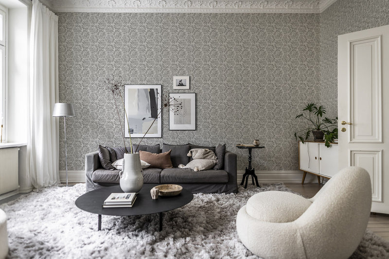 R18558 Marbled Hexagon Tiles Gray Pops Wallpaper by Rebel Walls