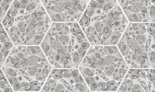 R18558 Marbled Hexagon Tiles Gray Pops Wallpaper by Rebel Walls