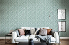 R18559 Marbled Hexagon Tiles Green Pops Wallpaper by Rebel Walls