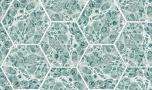 R18559 Marbled Hexagon Tiles Green Pops Wallpaper by Rebel Walls