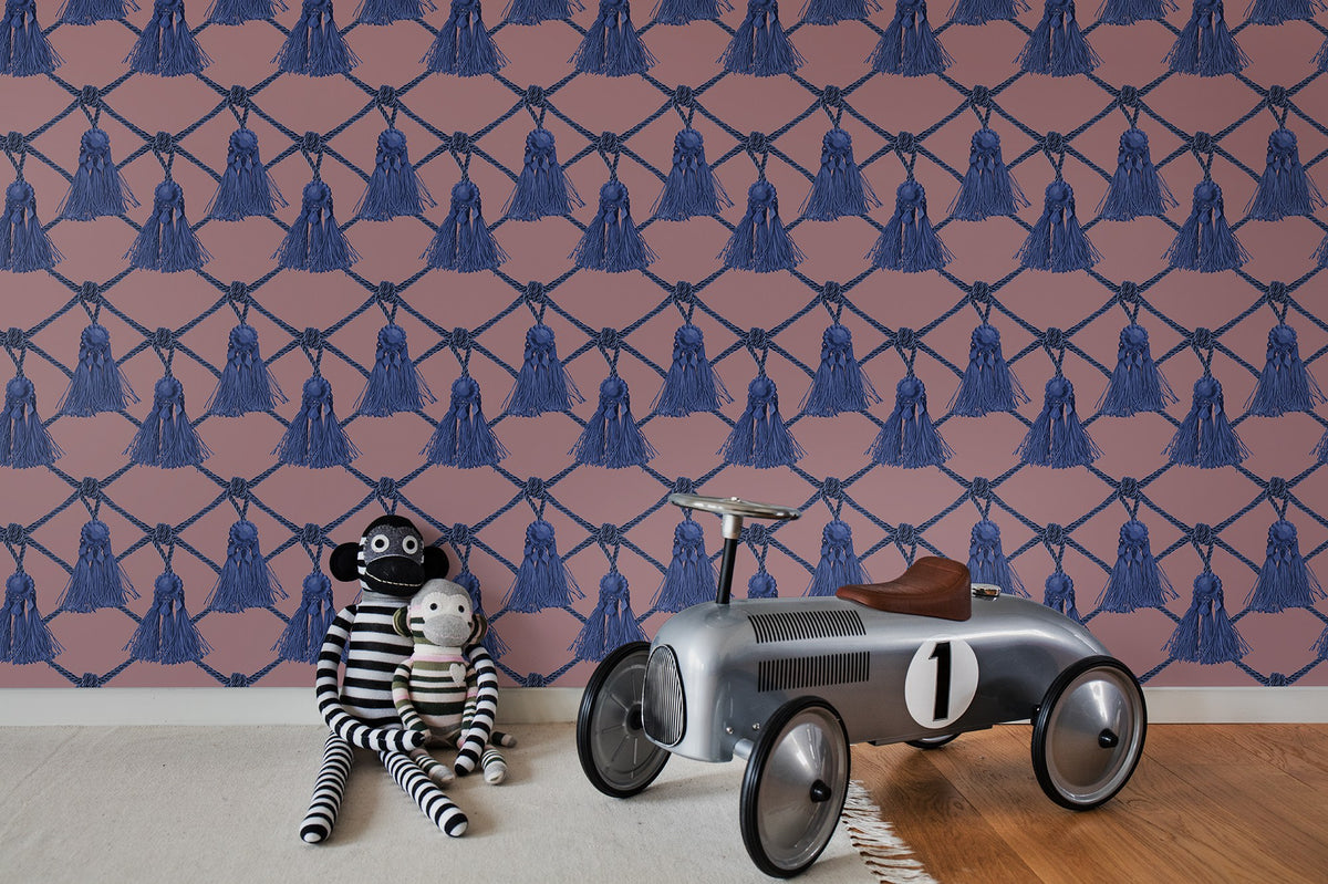 R18562 Tassels Pink Delight Pops Wallpaper by Rebel Walls