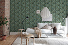 R18563 Birds of Paradise Lush Green Pops Wallpaper by Rebel Walls