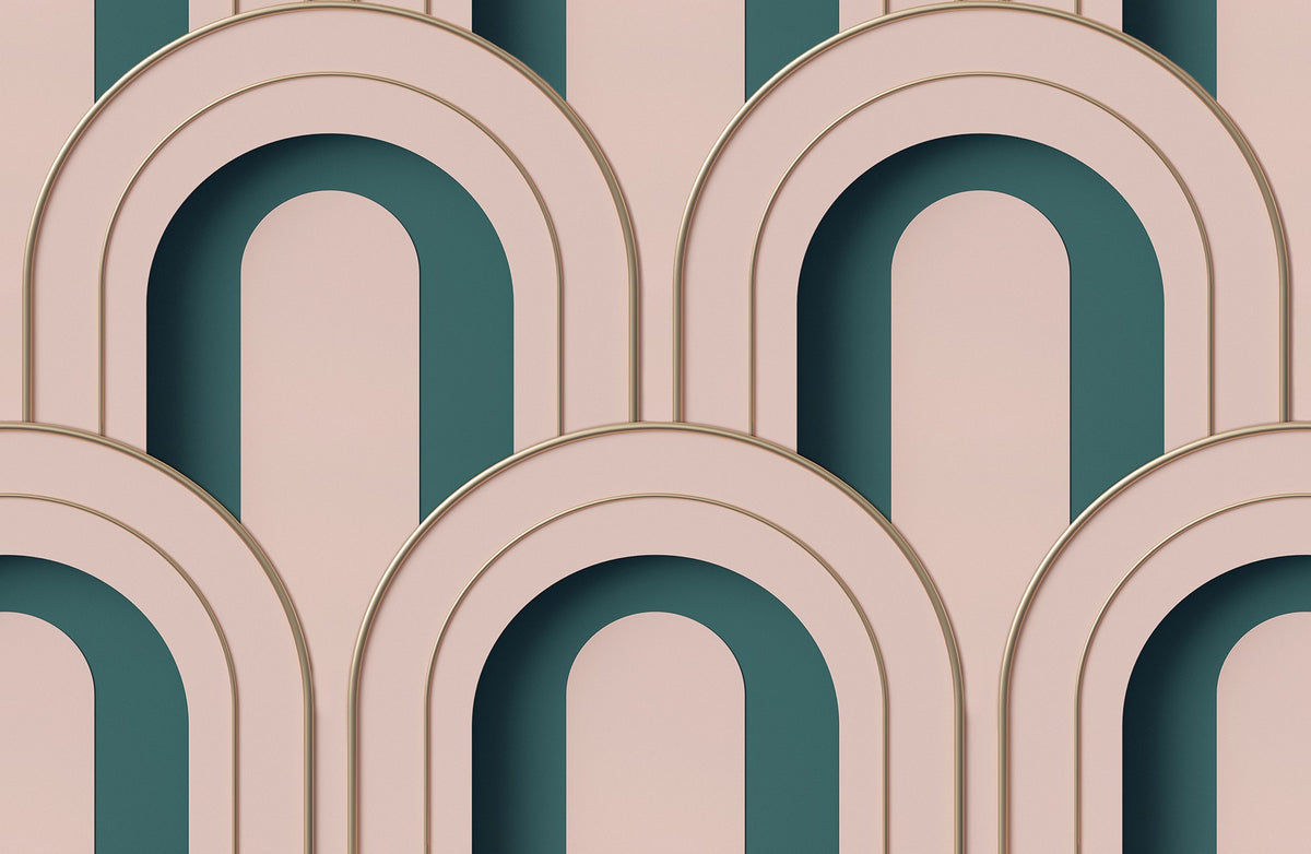 R18566 Arch Deco Bijou Rebel Pink Pops Wallpaper by Rebel Walls