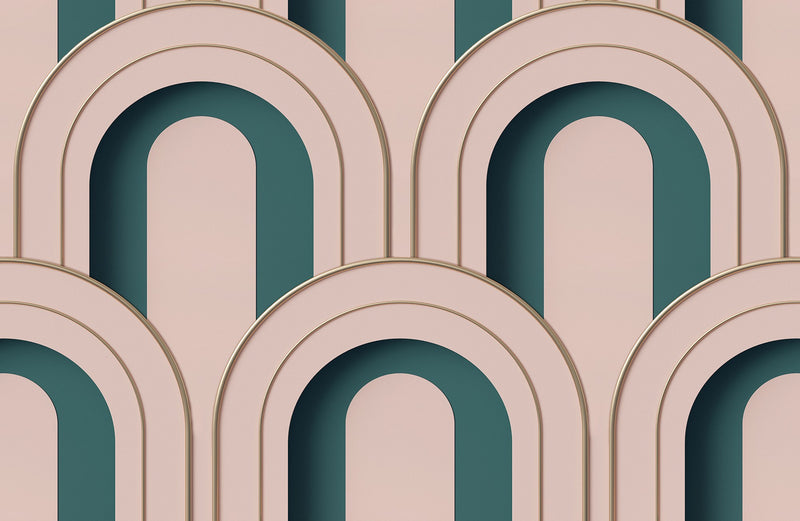 R18566 Arch Deco Bijou Rebel Pink Pops Wallpaper by Rebel Walls