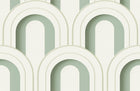 R18567 Arch Deco Bijou Soft Green Pops Wallpaper by Rebel Walls