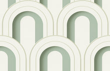 R18567 Arch Deco Bijou Soft Green Pops Wallpaper by Rebel Walls