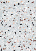 Terrazzo Ice Blue Pops Wallpaper by Rebel Walls
