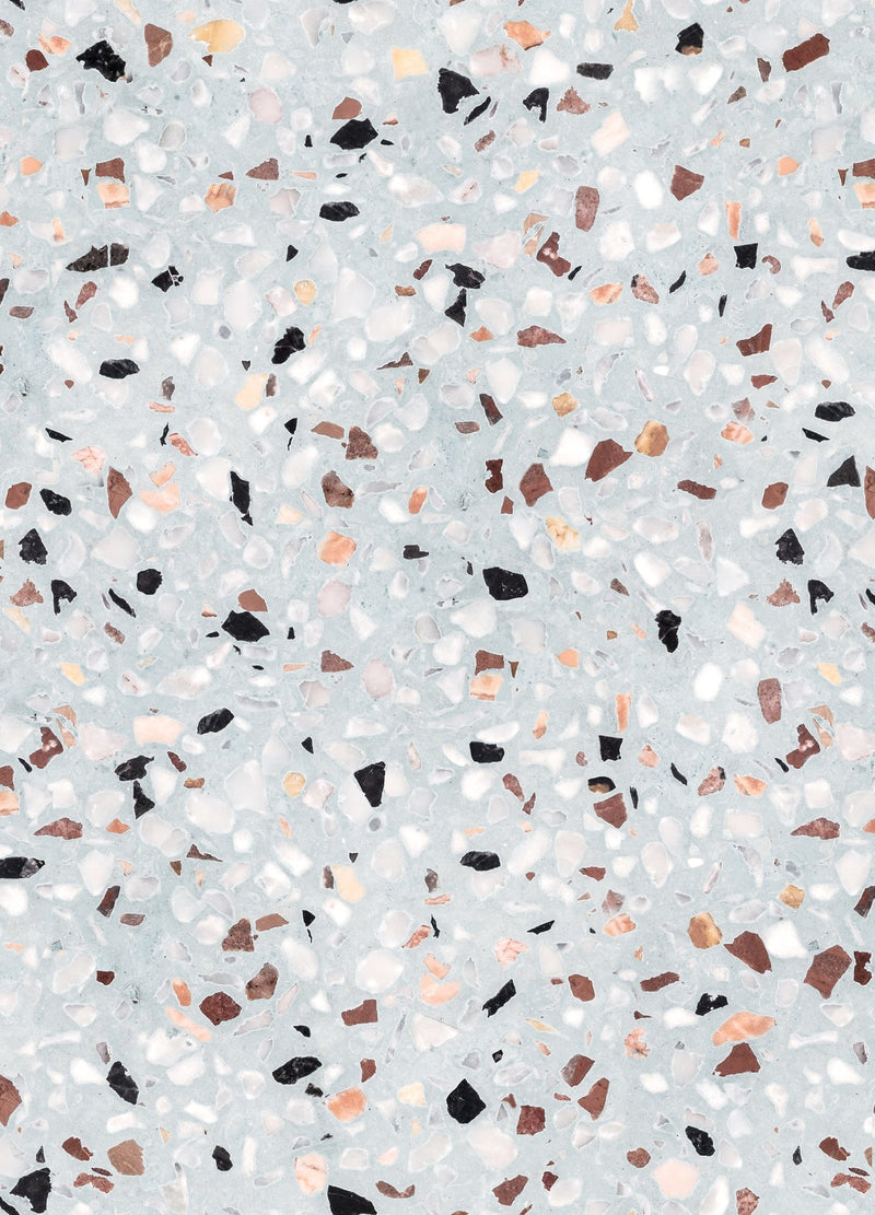 R18570 Terrazzo Ice Blue Pops Wallpaper by Rebel Walls