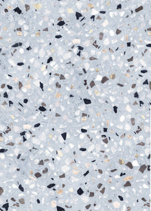 R18572 Terrazzo Ocean Blue Pops Wallpaper by Rebel Walls