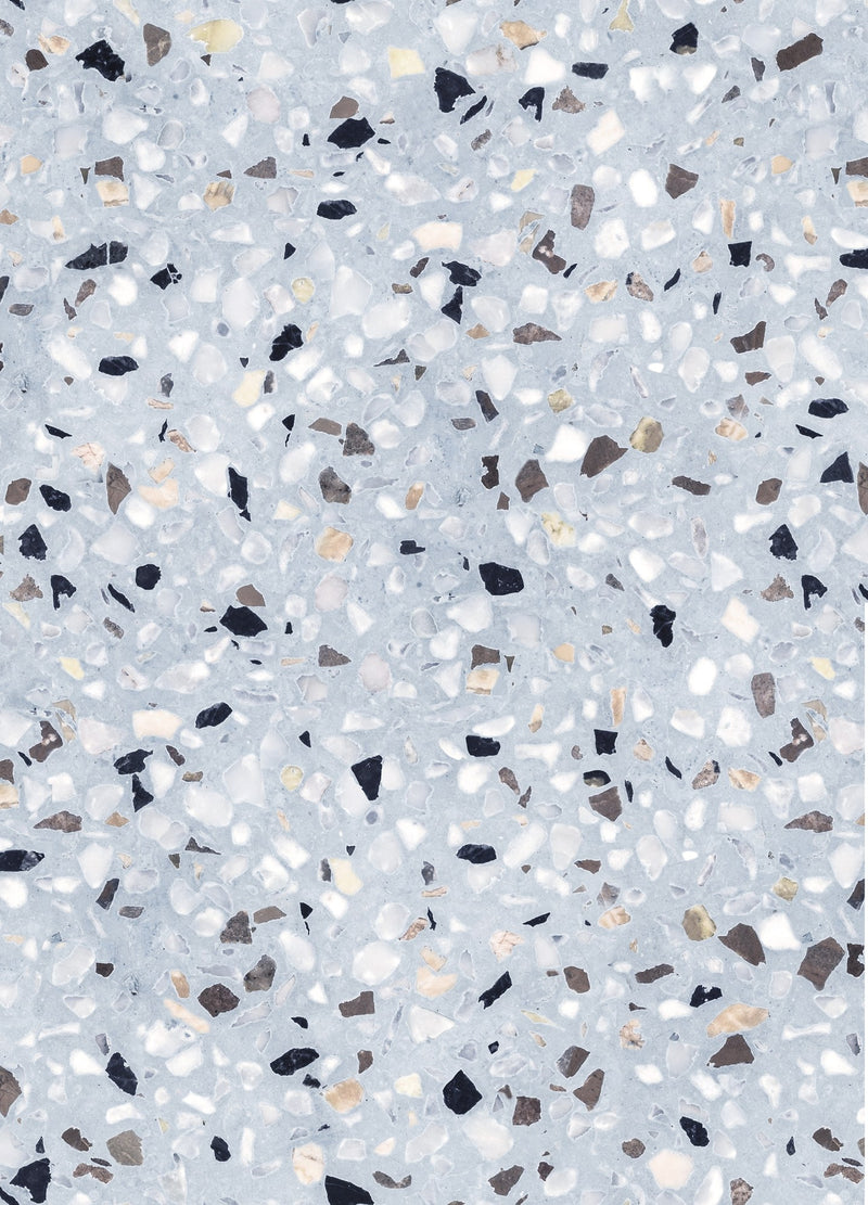 R18572 Terrazzo Ocean Blue Pops Wallpaper by Rebel Walls