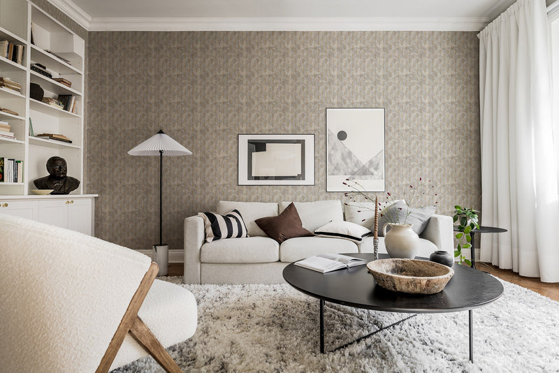 R18573 Art Deco Palms Gold Pops Wallpaper by Rebel Walls