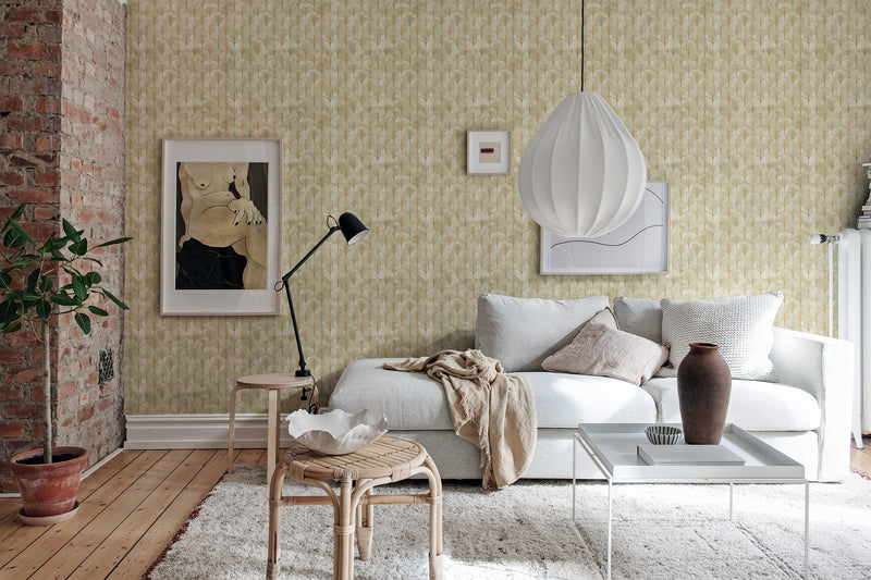 R18575 Art Deco Palms Bronze Pops Wallpaper by Rebel Walls