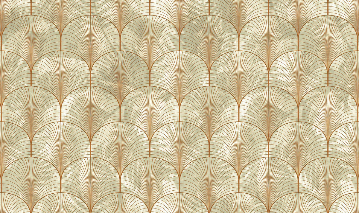 R18575 Art Deco Palms Bronze Pops Wallpaper by Rebel Walls