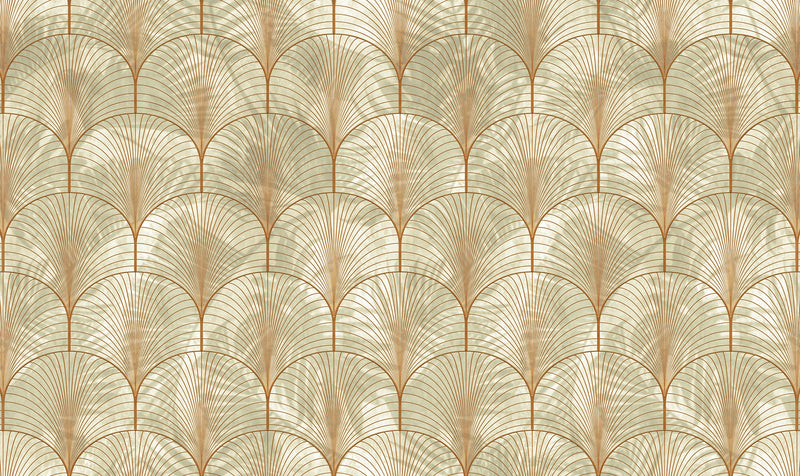 R18575 Art Deco Palms Bronze Pops Wallpaper by Rebel Walls