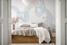 R18585 Stripes Light Blue Simplicity Mural by Rebel Walls