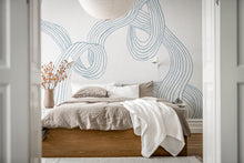R18585 Stripes Light Blue Simplicity Mural by Rebel Walls