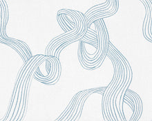 R18585 Stripes Light Blue Simplicity Mural by Rebel Walls
